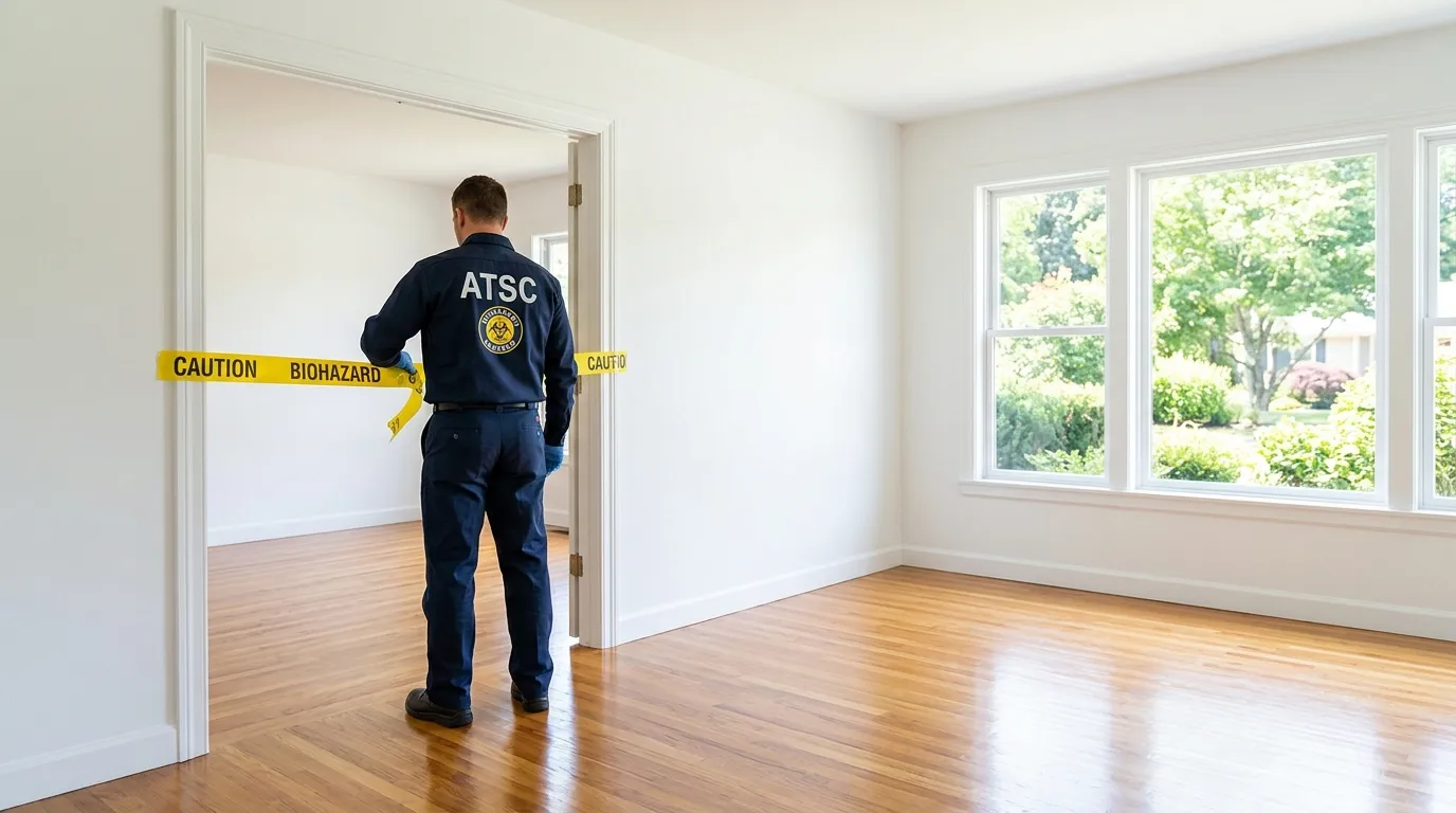 Certified biohazard cleanup crew performing Trauma Scene Cleanup in Allentown